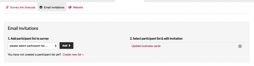 Email invitation