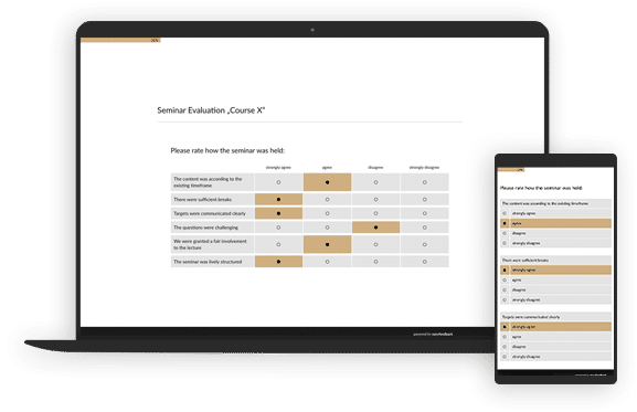 Device-independent use of surveys