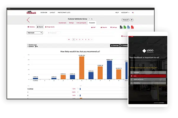 Individual evaluation screen and mobile