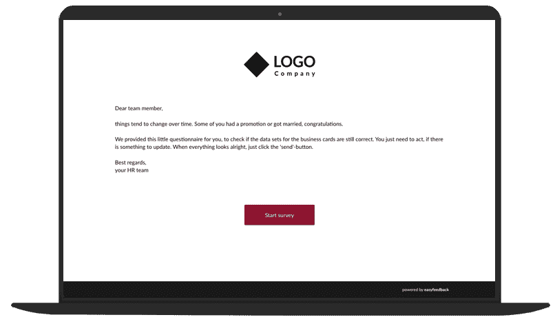 Business Card Data Update Survey Template