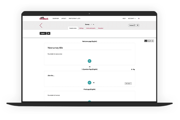 Easy creation and implementation of surveys
