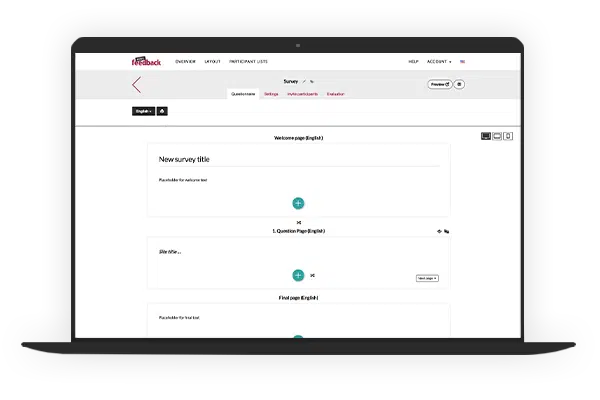 Easy creation and implementation of surveys