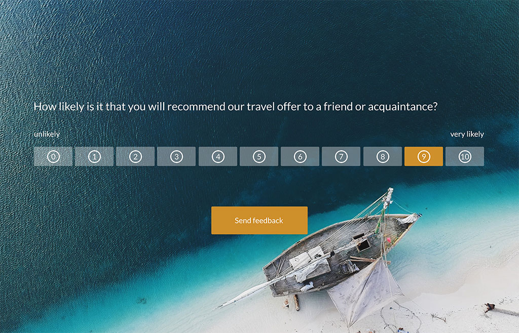 Exceed expectations and wishes of customers, guests and employees with targeted questionnaires