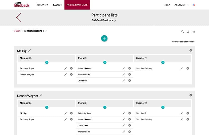 Create participant lists