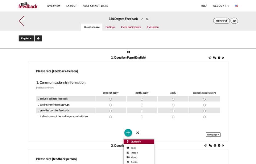 Customize surveys thanks to 14 question types