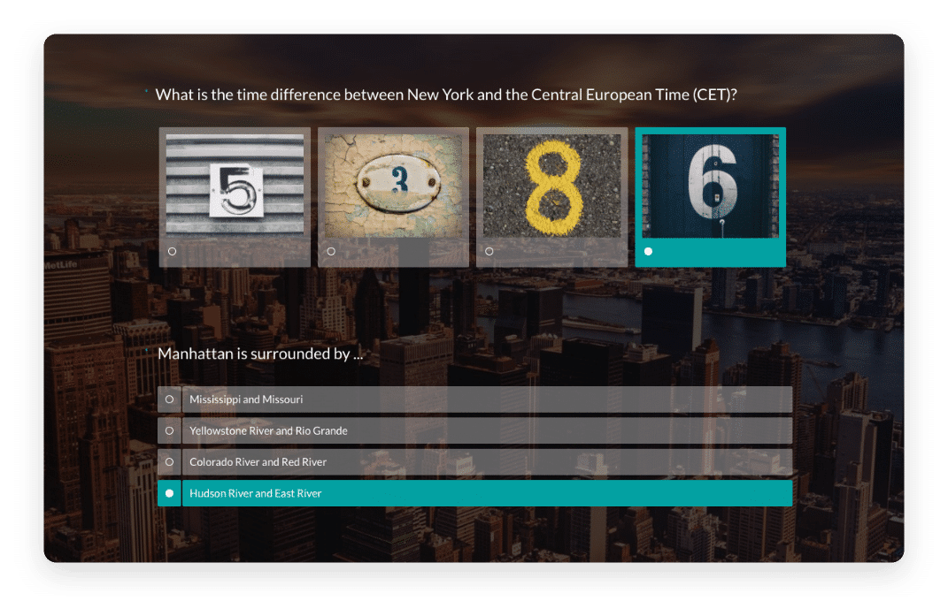 Create your interactive quiz​ and test