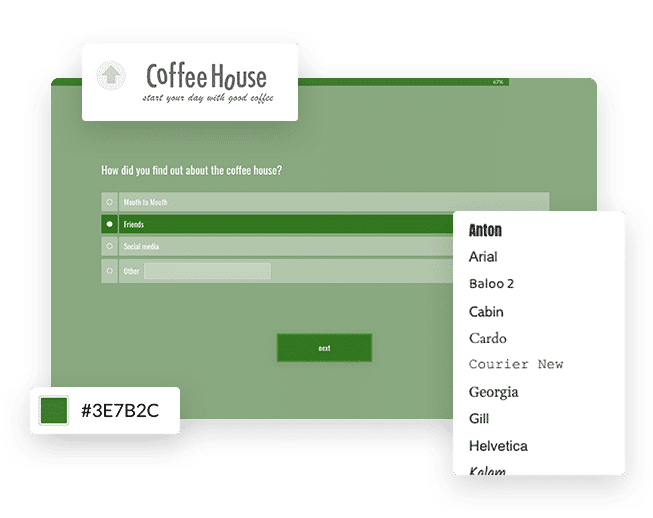 Easily transfer the corporate design to your online survey