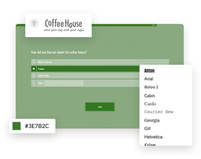 Easily transfer the corporate design to your online survey