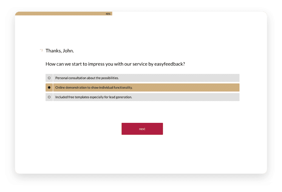 Lead generation form