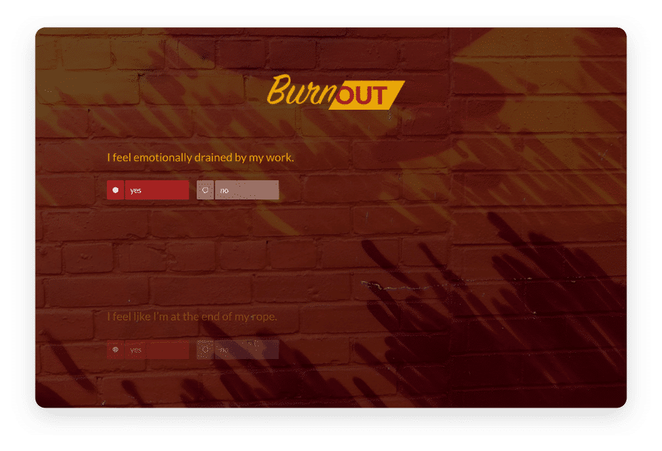 Quiz as burnout test