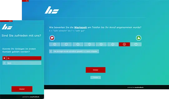 Continuous evaluation of the support line through customer feedback