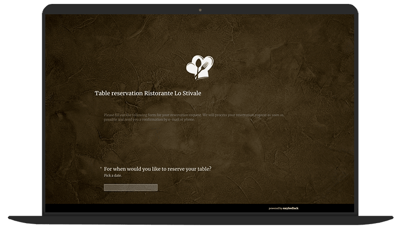 Survey Template Reservation Form