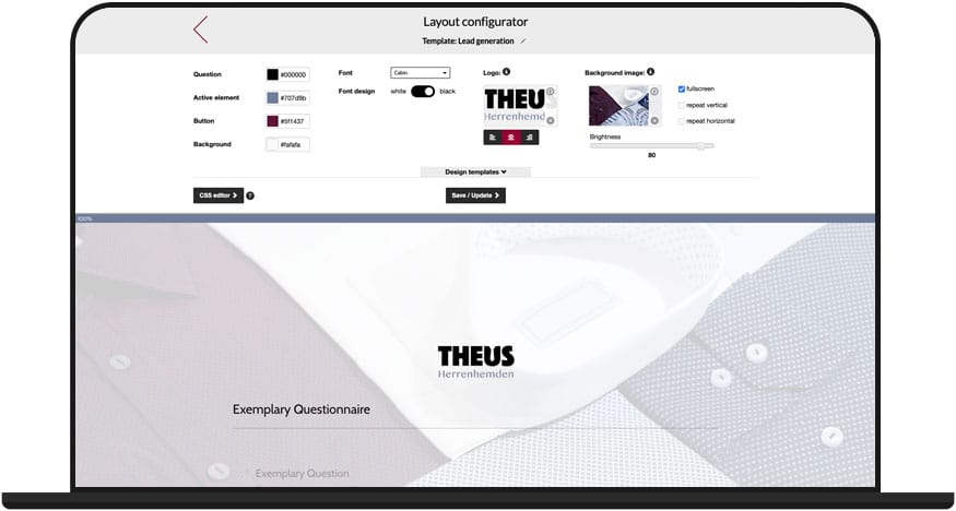 Design an individual layout for your survey