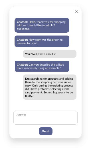 Chat questions for marketing