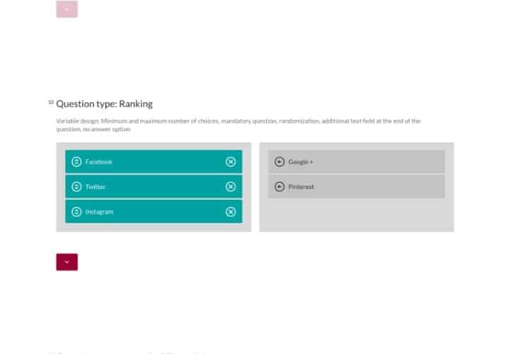 Question Type: Ranking Question