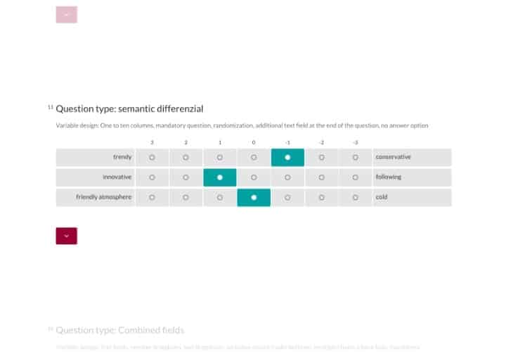 Question Type: Semantic Differenzial