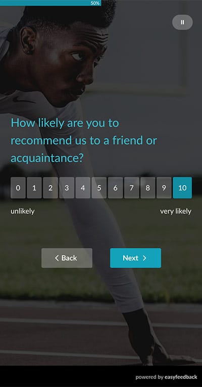Sample customer survey mobile