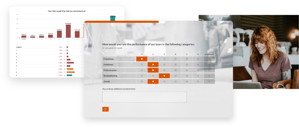 Customer survey using easyfeedback