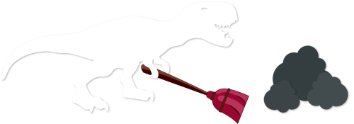 Dinosaurier putzen ordentlich